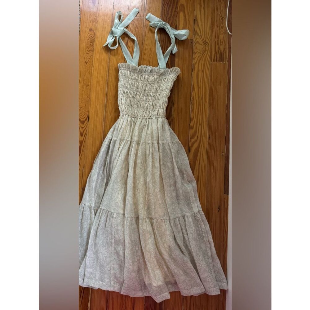 En Saison Cream Smocked Sundress